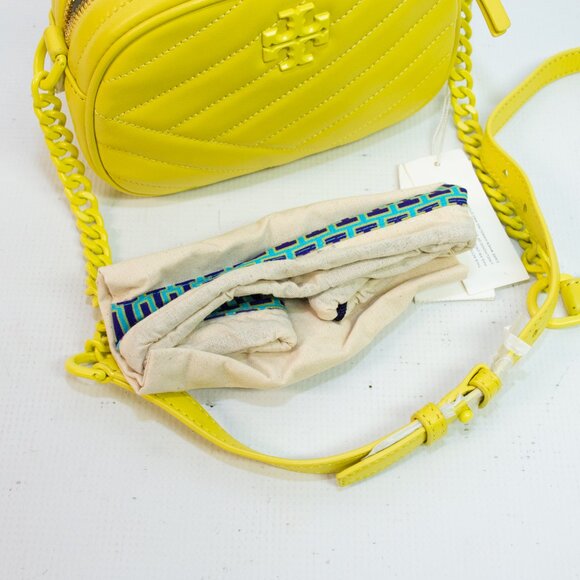 Tory Burch Kira Chevron Camera Bag - Neon Yellow - Picture 8 of 8